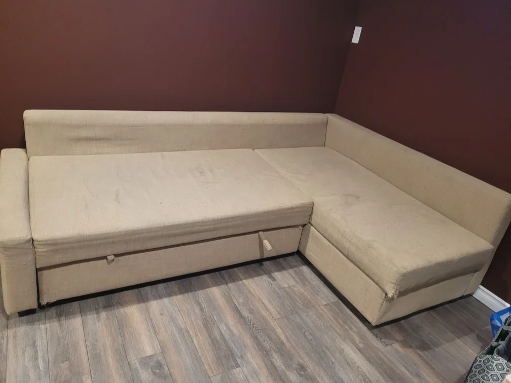 Beige Sofa Bed with Storage image indicator(2)