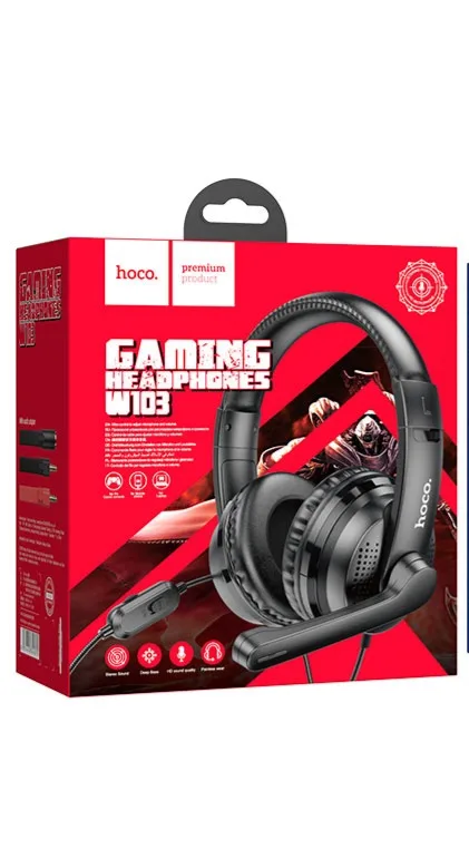 Hoco. W103 Gaming Headphones - Wired Headset with Mic thumbnail