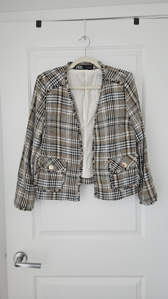 NEGOTIABLE - Zara Tweed Blazer Jacket Size Large