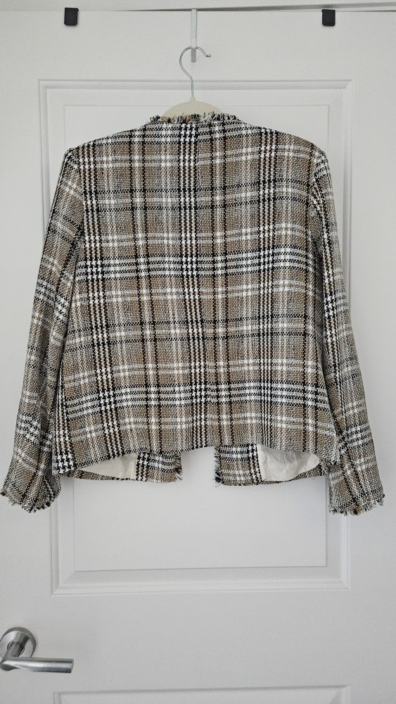 NEGOTIABLE - Zara Tweed Blazer Jacket Size Large - photo 4