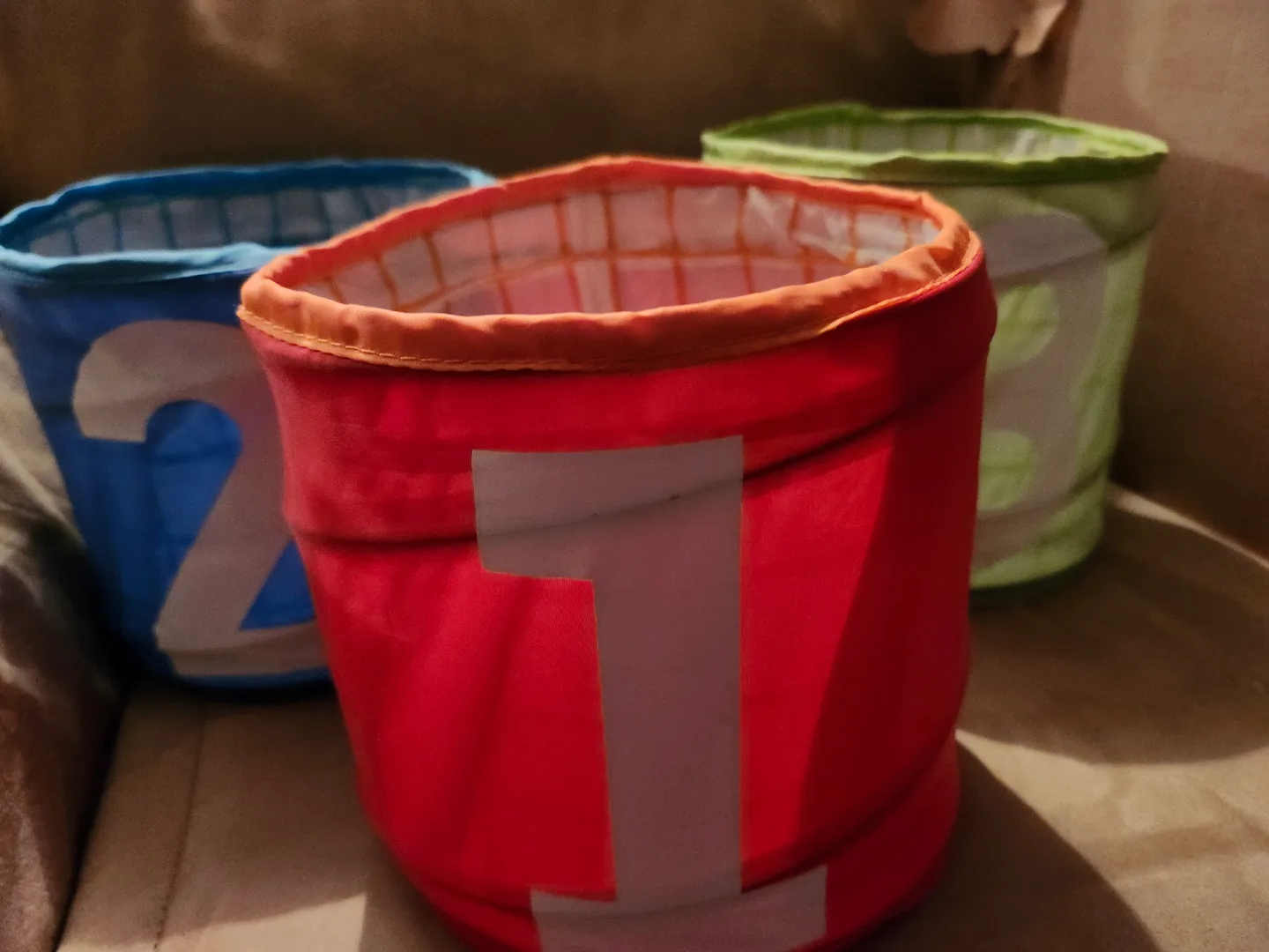 Set of 3 Numbered Fabric Storage Bins thumbnail