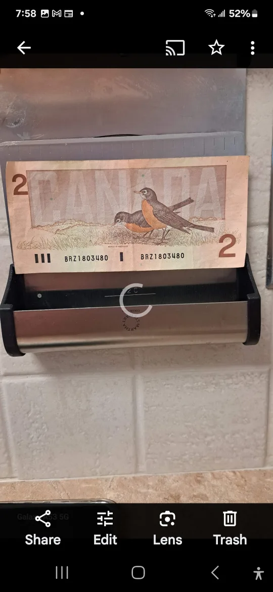 Vintage Canadian Two Dollar Bill - Collectible Banknote image indicator(2)