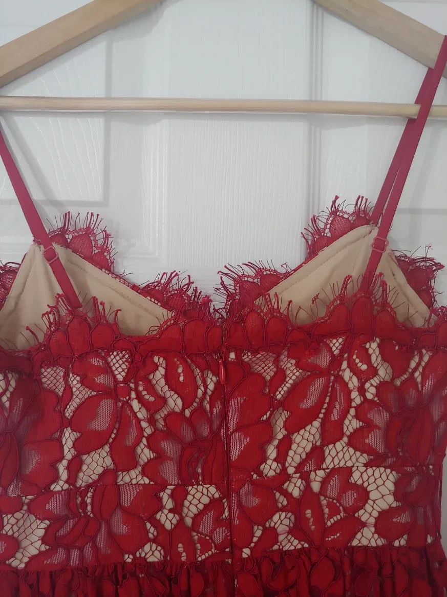 Beautiful Red Lace Dress image indicator(8)