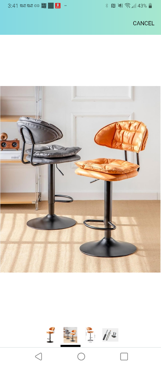 Adjustable Height Bar Stools - Set of Two 💚 - photo 2
