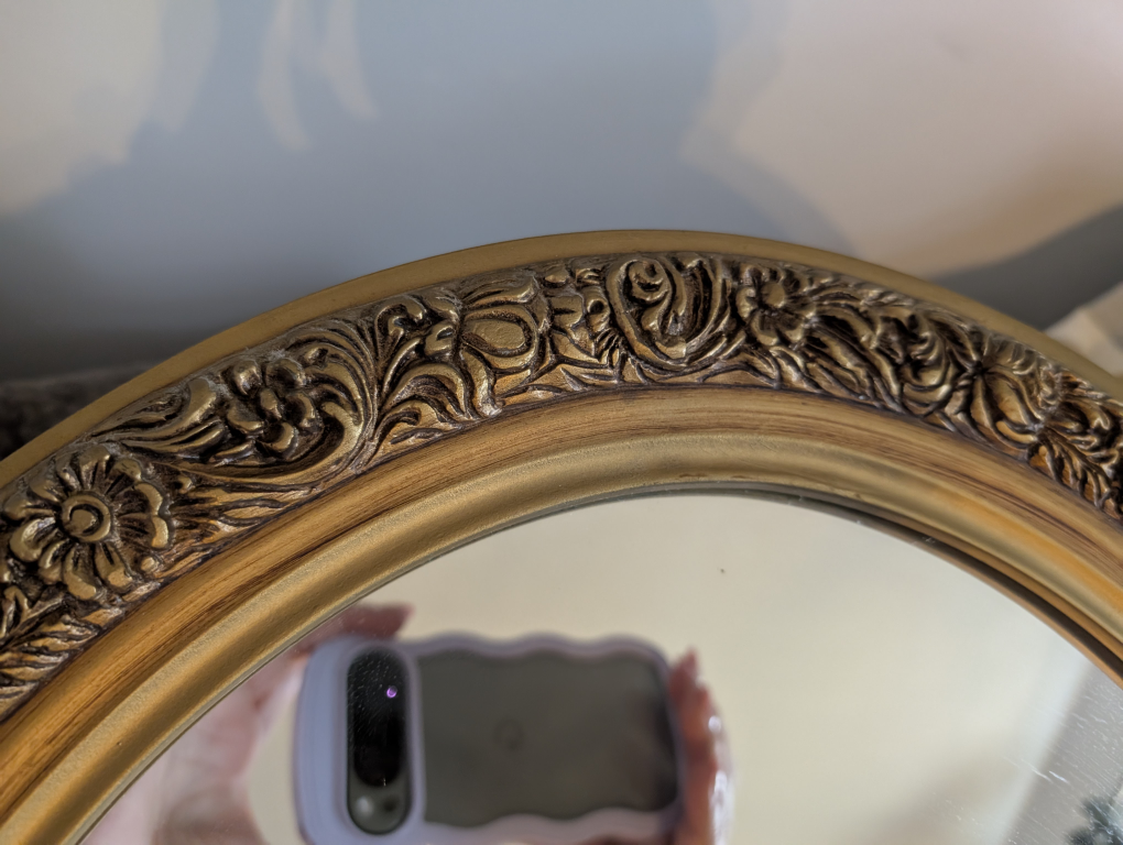 Vintage Oval Wall Mirror with Ornate Frame - photo 2