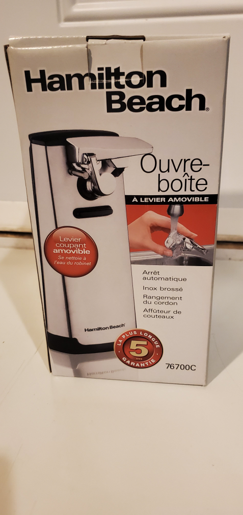 Hamilton Beach 76700C Can Opener - New in Box