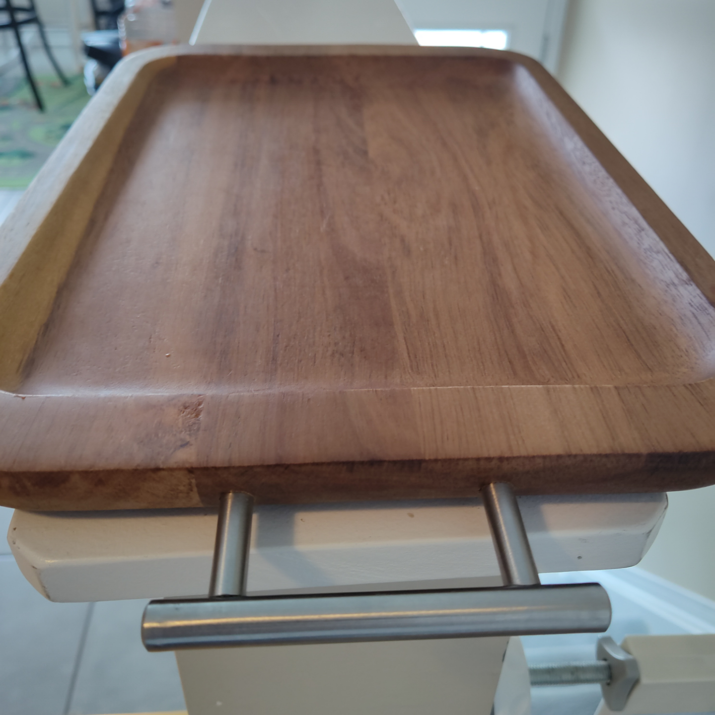 Wooden Serving Tray with Metal Handles - photo 3