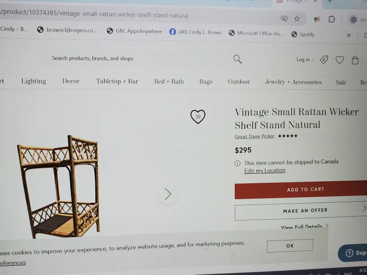 Vintage Rattan Two-Tier Side Table image indicator(7)
