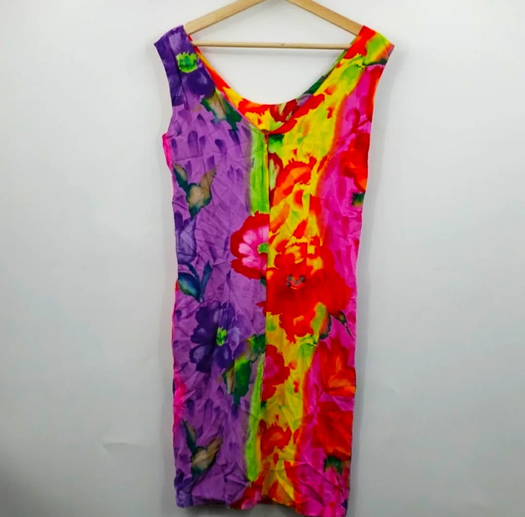 Vintage Vibrant Floral Sleeveless Dress By Jams World image indicator(6)