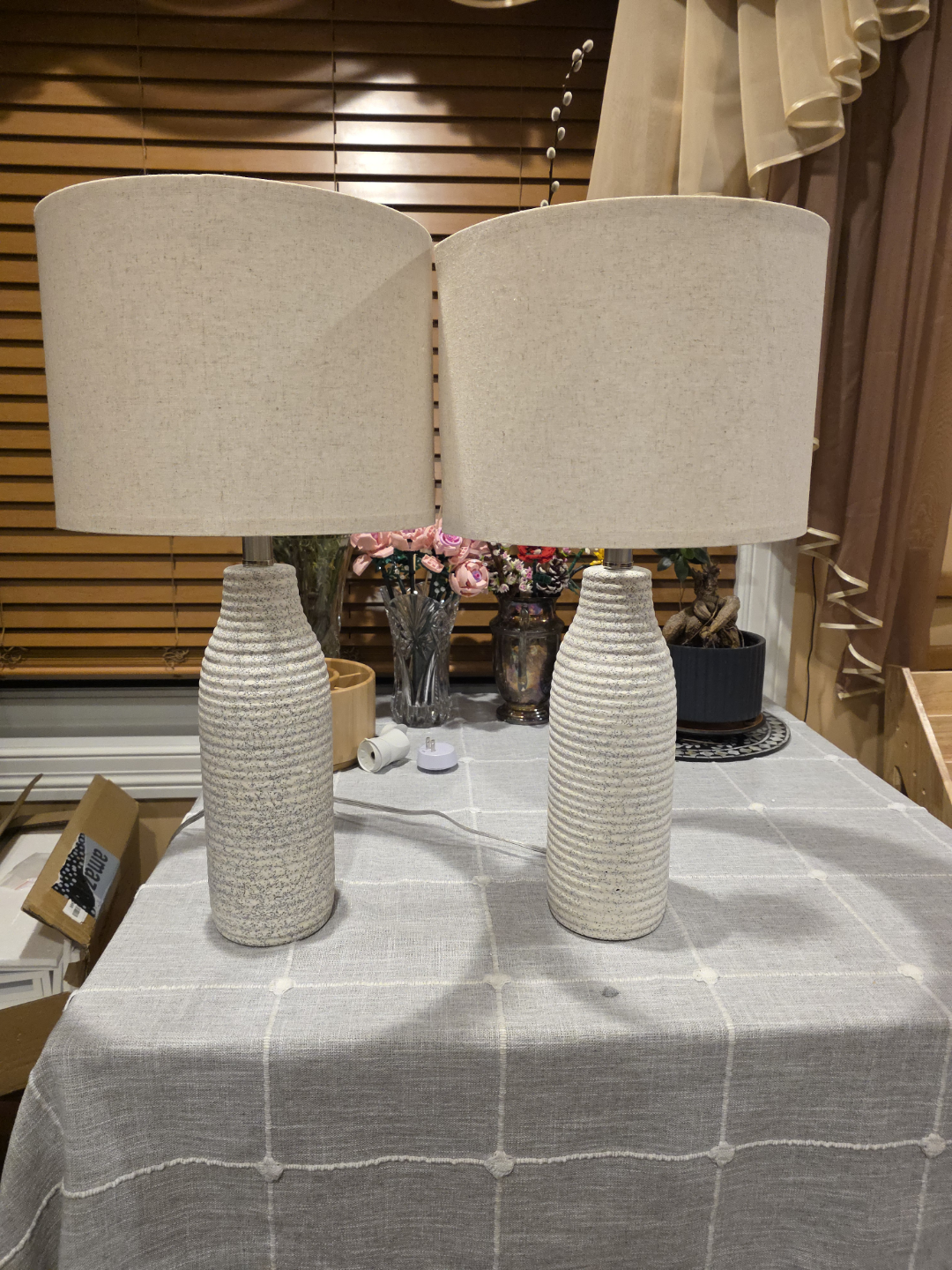 Set of 2 Ceramic Modern Farmhouse Table Lamps - photo 2