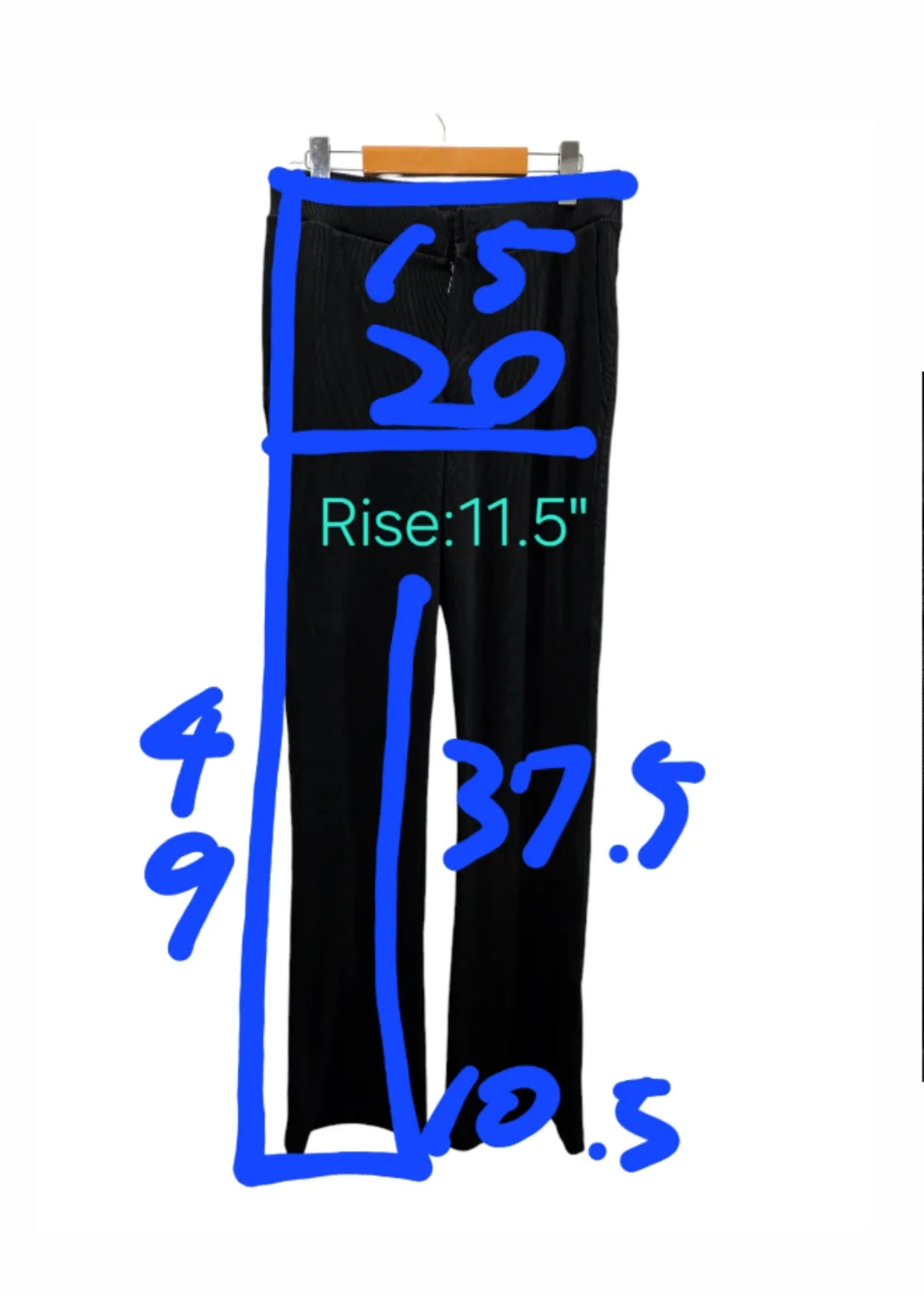 Unisex 032c Ribbes Flared Pants Extra Long & Tall Size M image indicator(2)