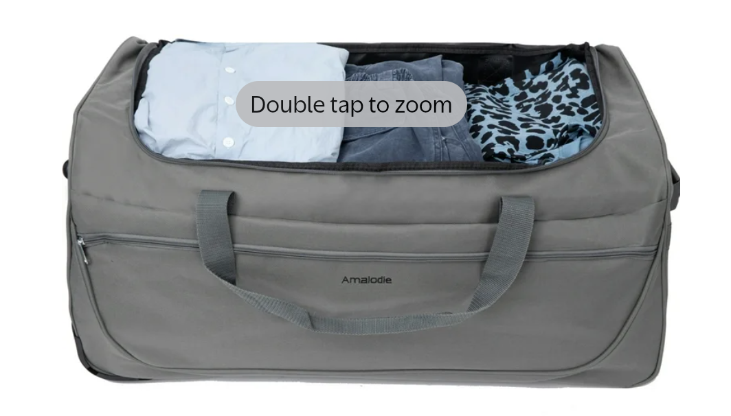 Amalodie 30 Inch Rolling Duffel Bag - Grey - photo 4