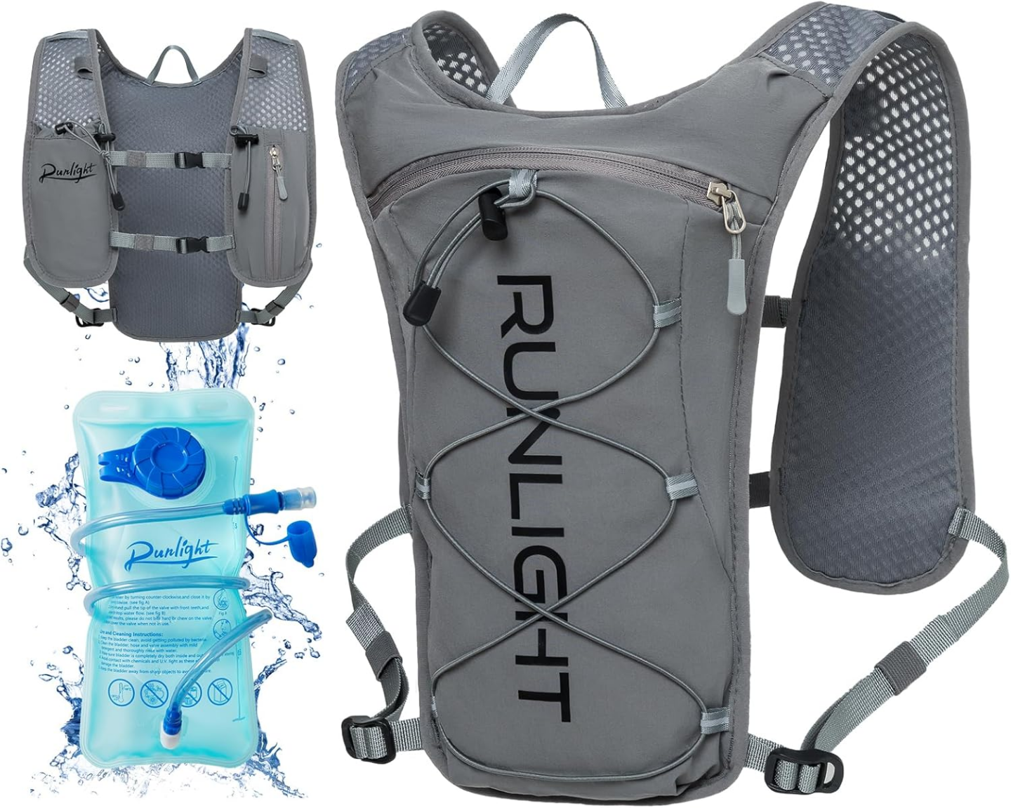 Runlight Hydration Vest - Grey 1.5L