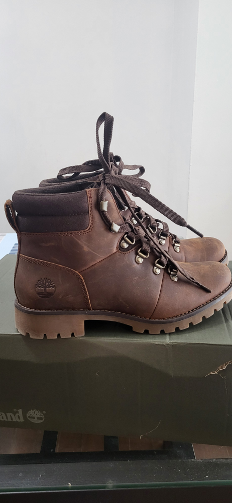 Brown Leather Timberland Hiking Boots