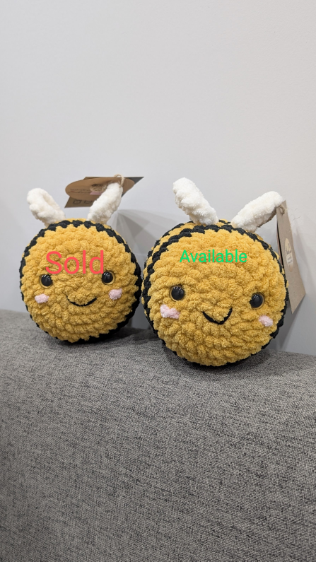 Handmade Crochet Bumble Bee Plush Toy - photo 4