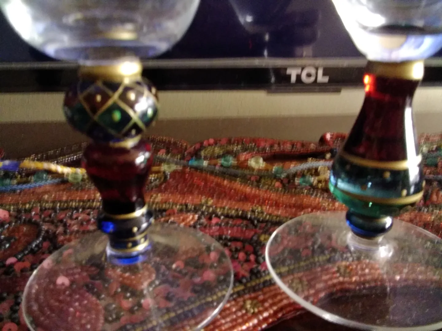 💚 Set of 4 hand-painted glasses image indicator(2)