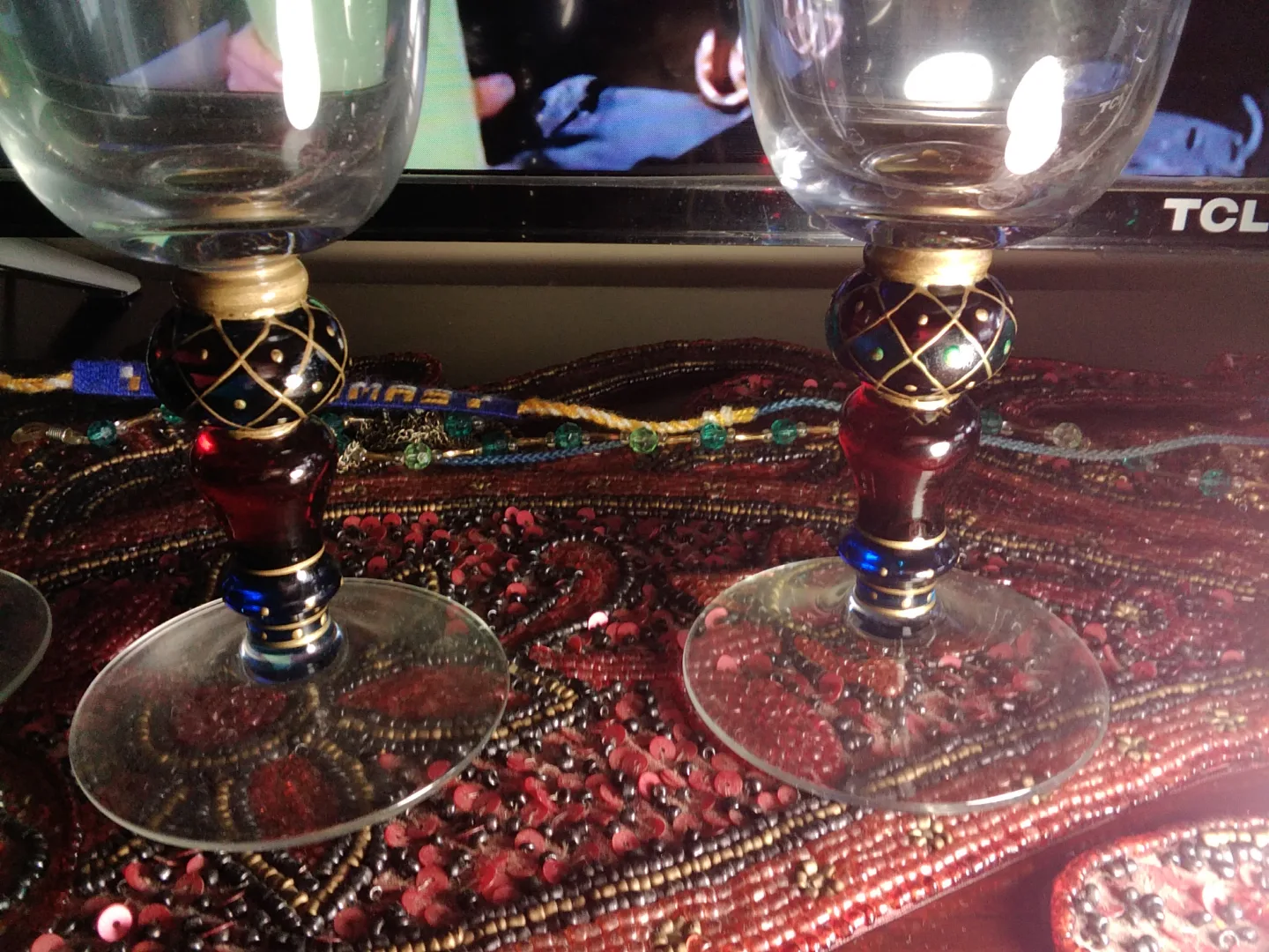 💚 Set of 4 hand-painted glasses image indicator(4)