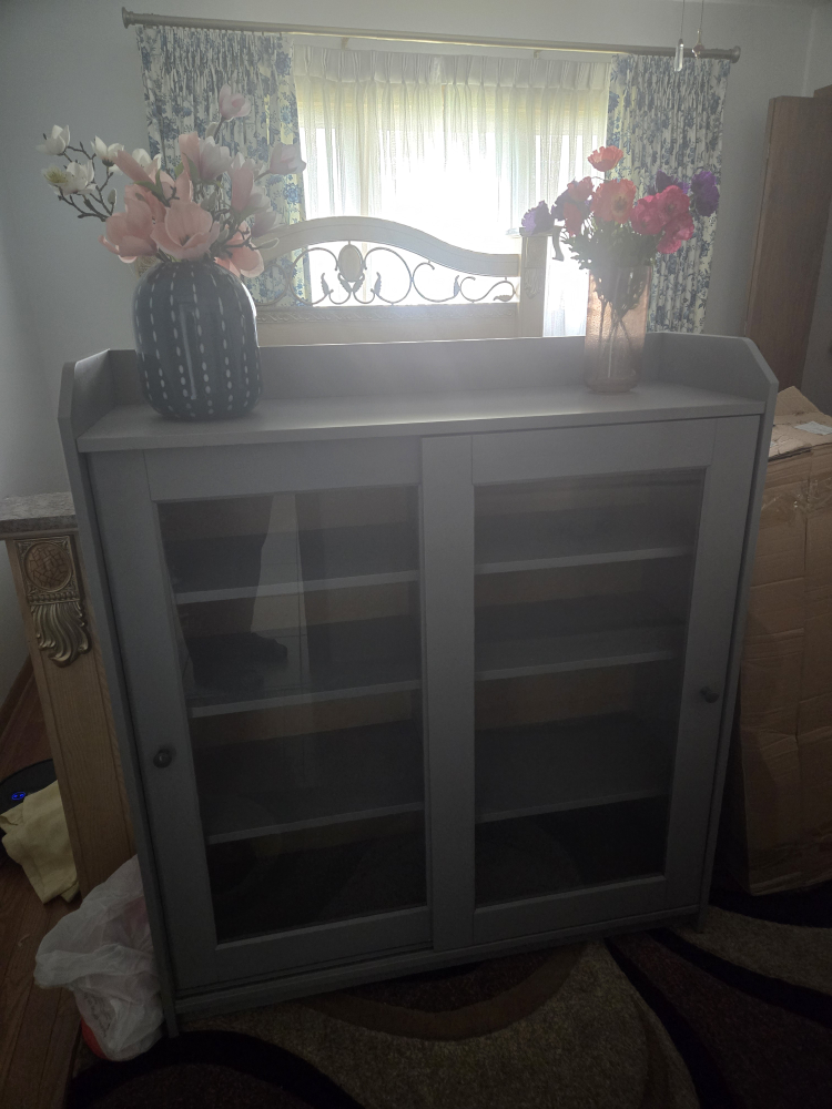 Gray Sliding Door Storage Cabinet - photo 5