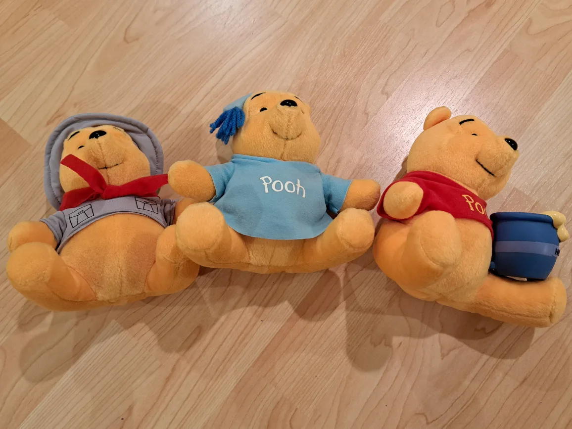 Three 7" Winnie the Pooh Plush Toys image indicator(7)