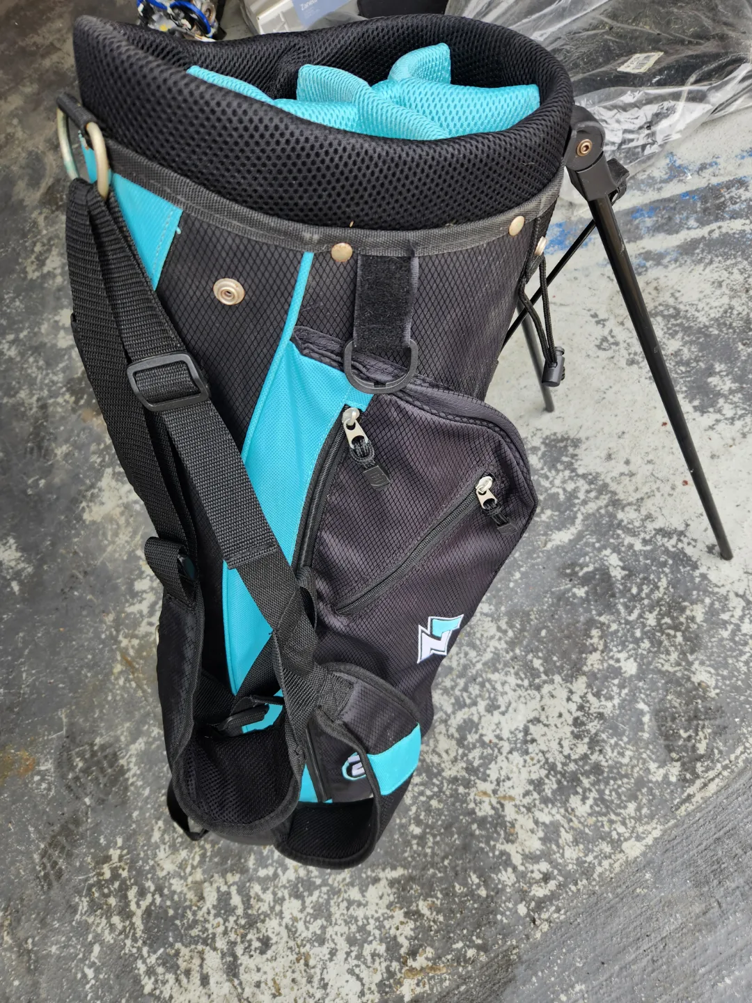 Nextt Golf Stand Bag - Black and Teal thumbnail