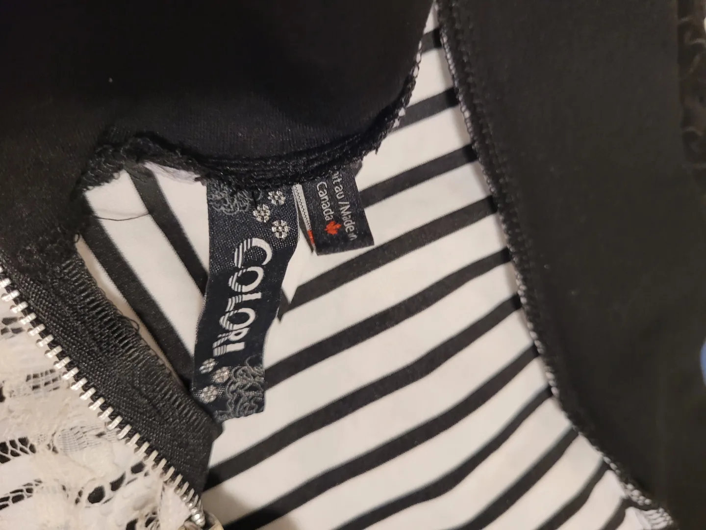 Colori Black and White Lace Skirt and Top Set image indicator(4)