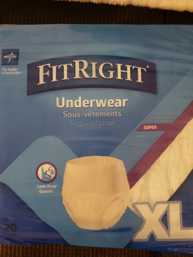 FitRight Underwear, Size XL, 20 Count