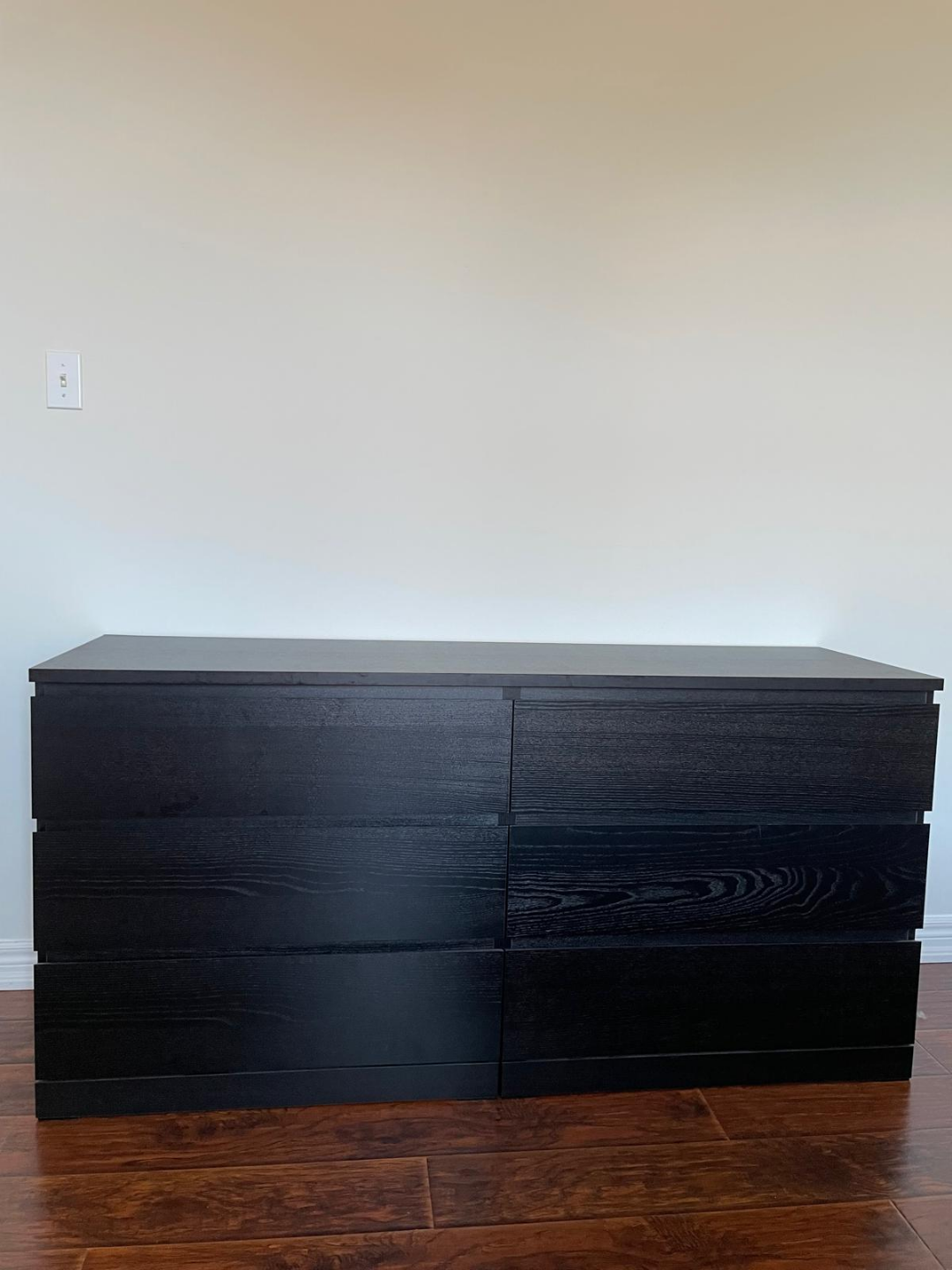 IKEA MALM 6-Drawer Dresser - Black-Brown