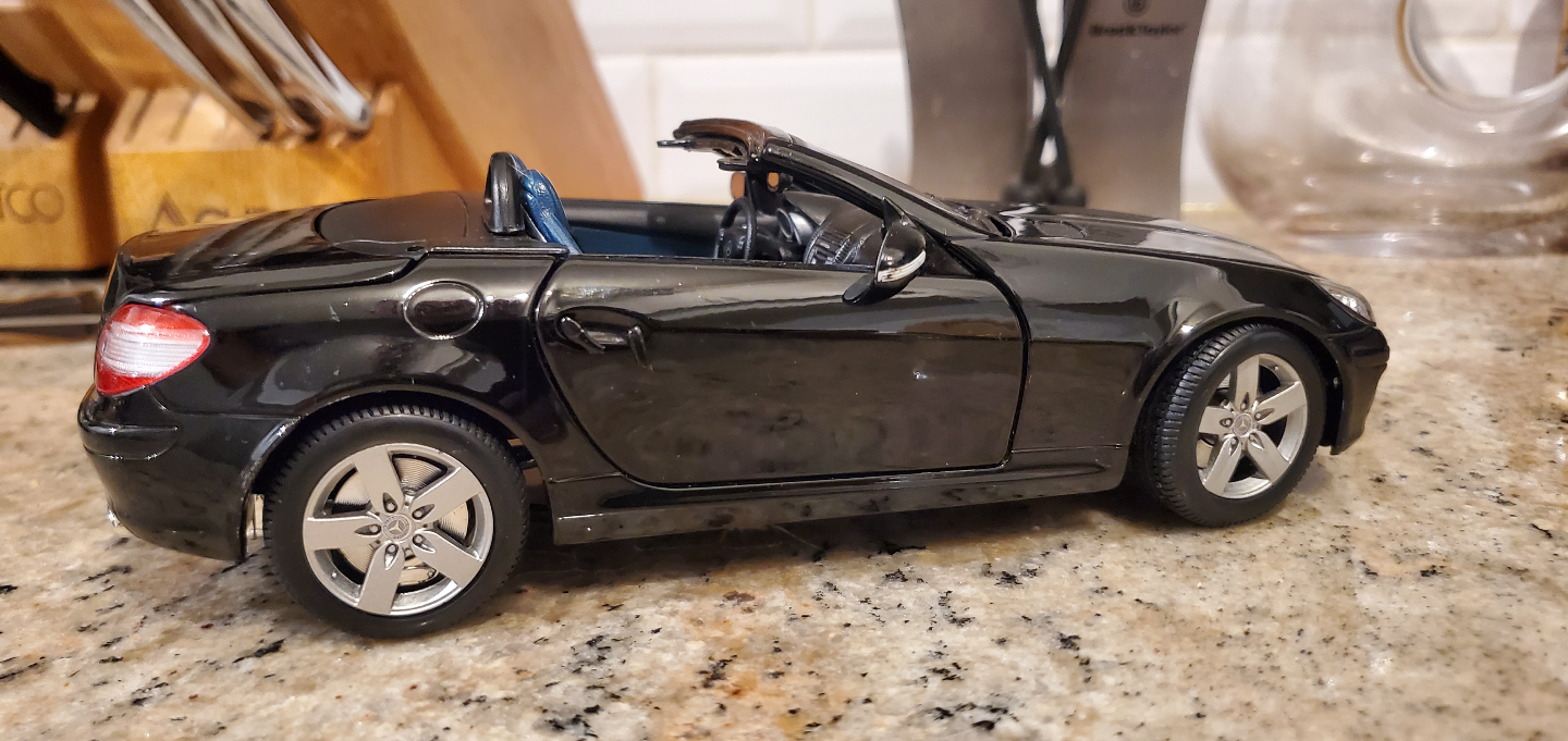 Mercedes-Benz SLK-Class Black Convertible Die-Cast Model Car - photo 3
