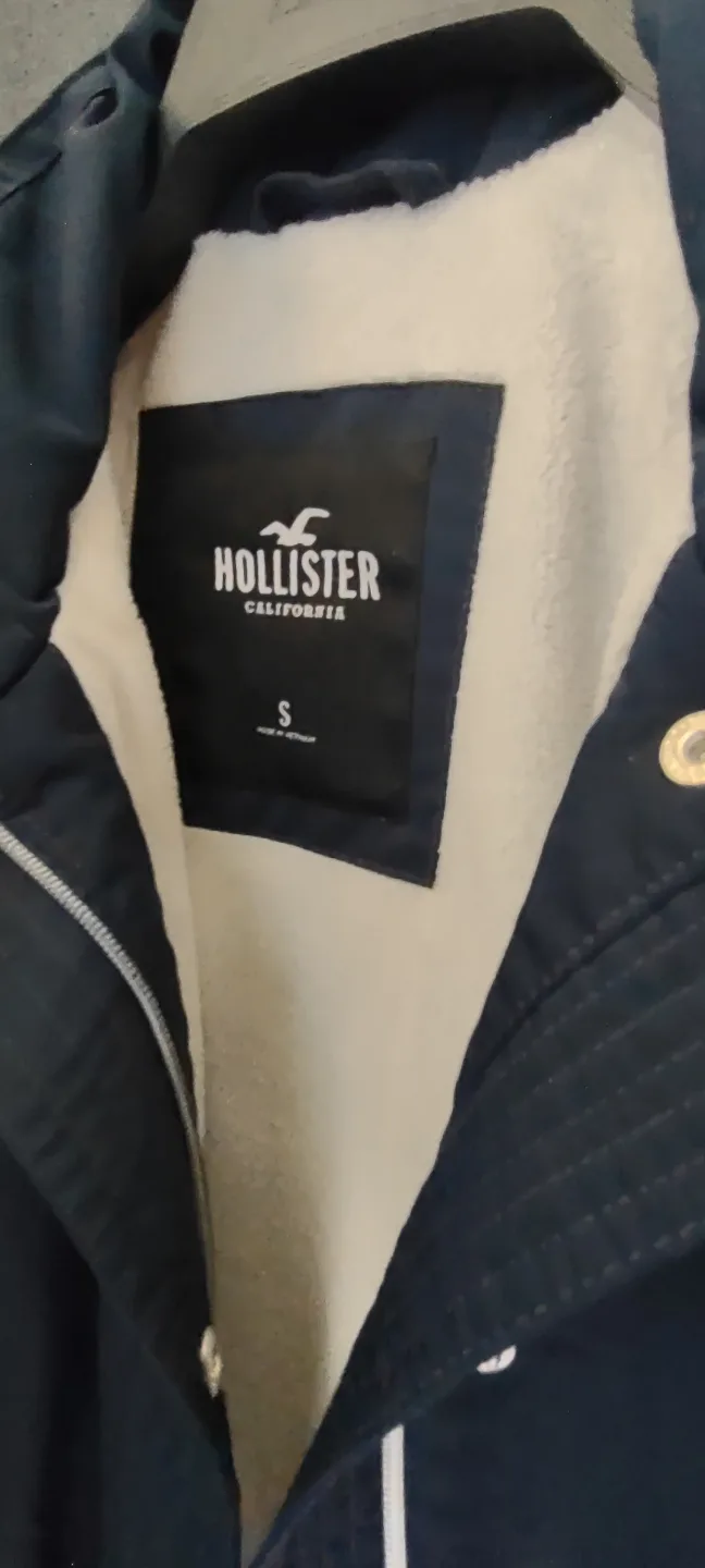 (NEW) Hollister California Women's Size Small Navy Blue Jacket image indicator(2)