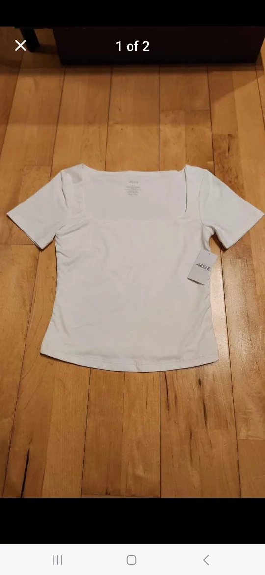 Ardene Contour Sqaure Neck T-Shirt Tee (Brand New With Tag) image indicator(2)