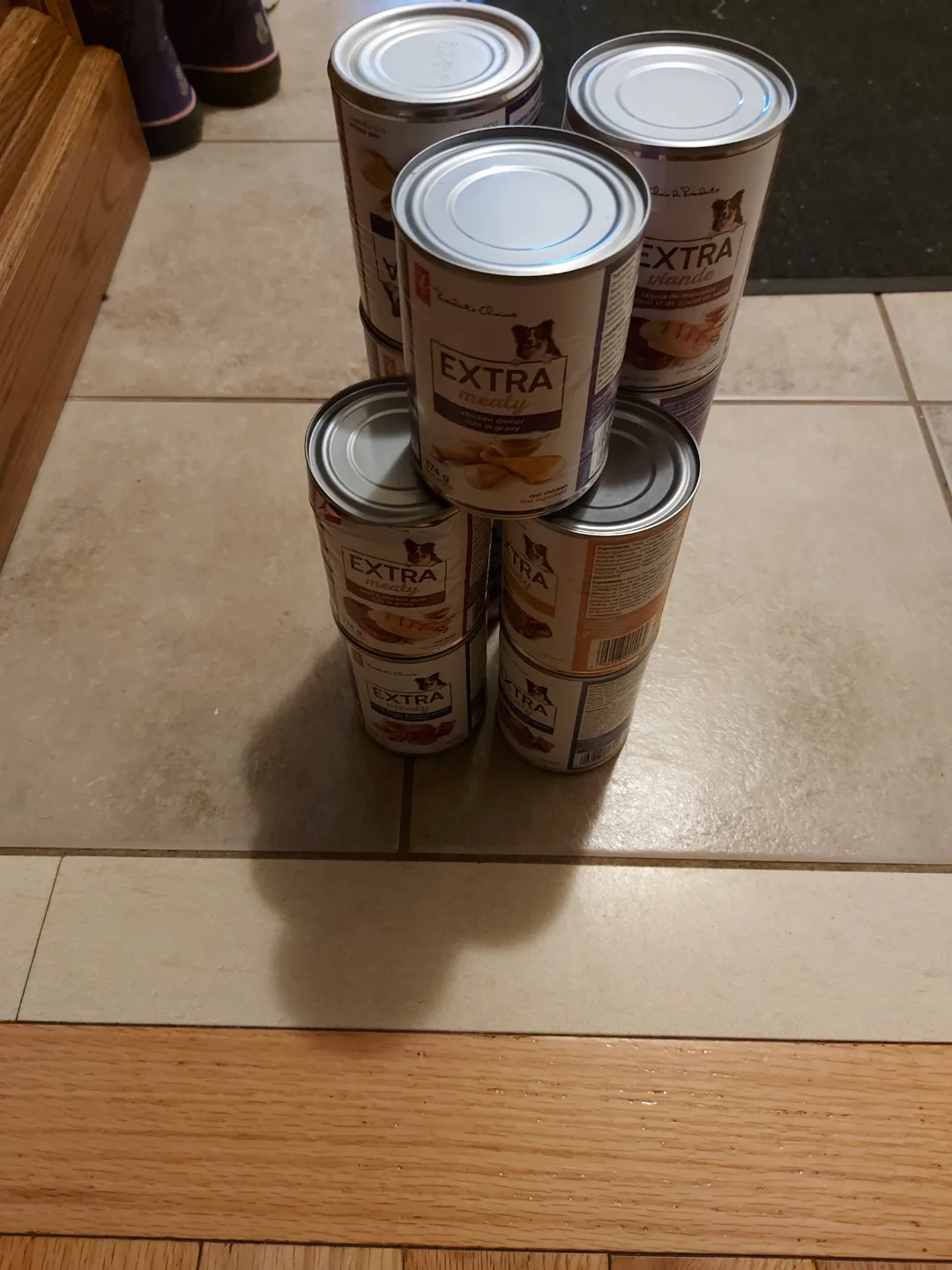 6 cans of President's Choice Extra Meaty Dog Food thumbnail