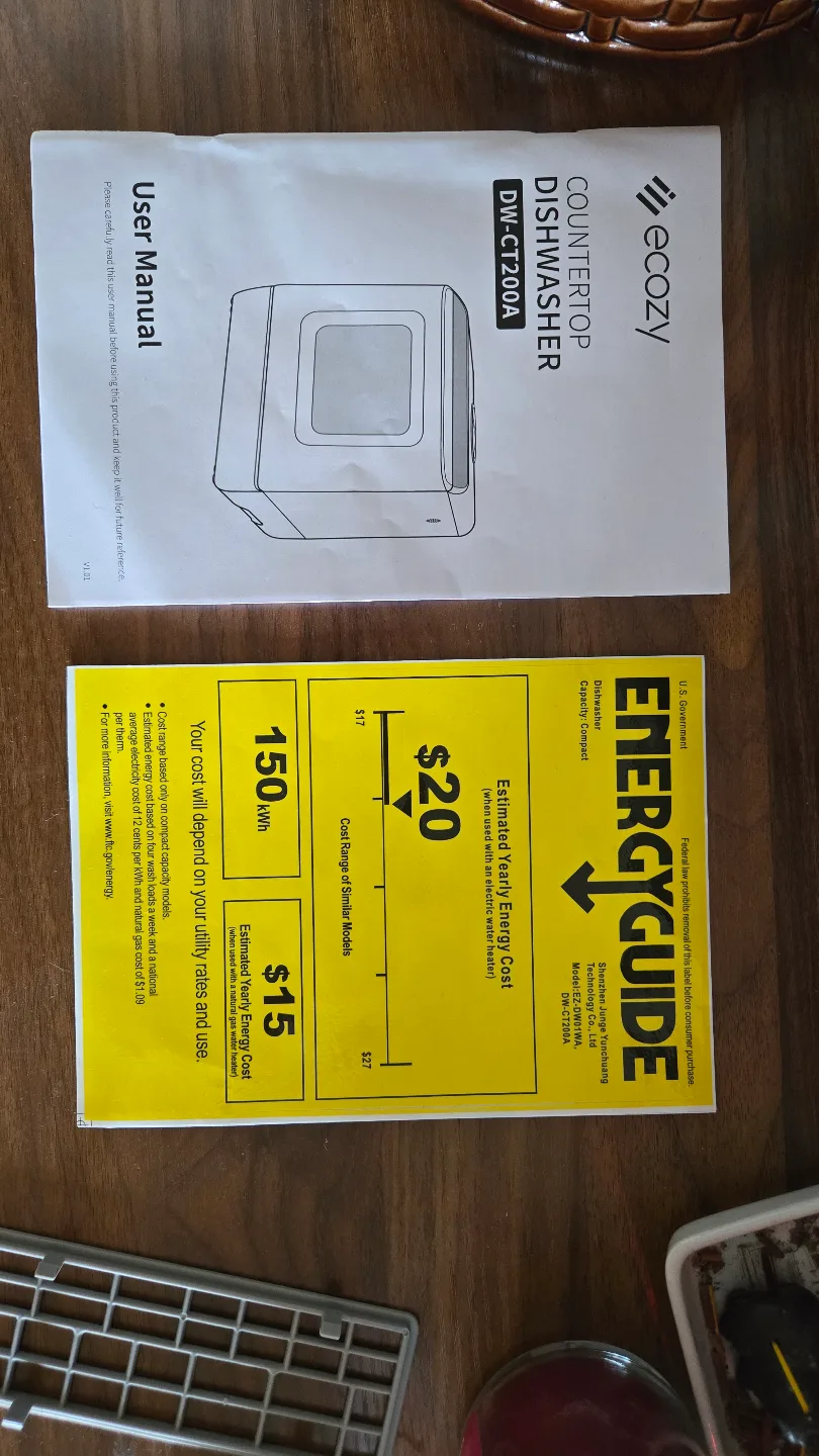 Ecozy DW-CT200A Countertop Dishwasher (Moving Sale) image indicator(2)