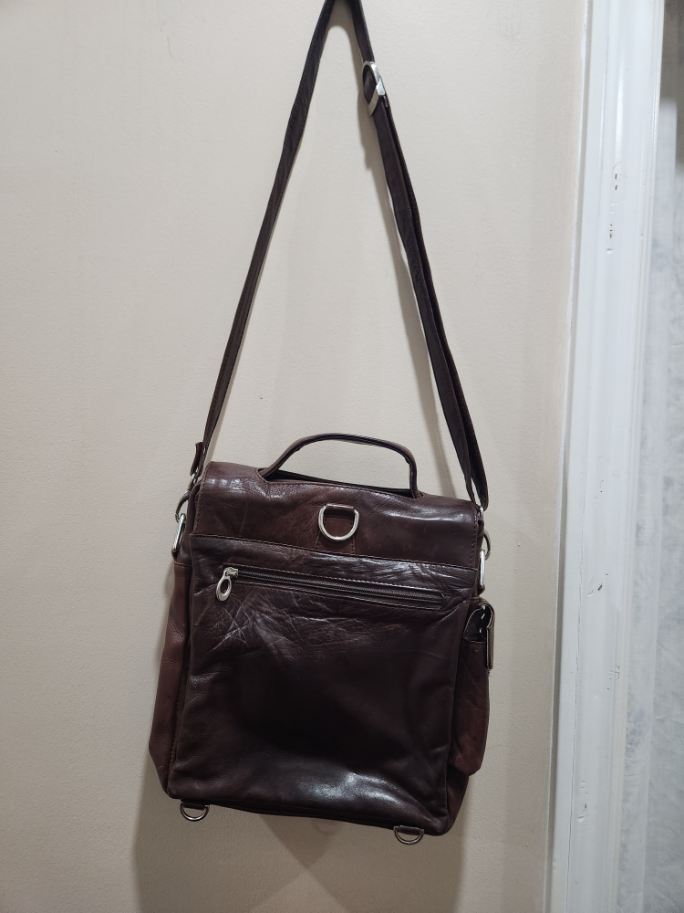 Brown Leather Messenger Bag - photo 2