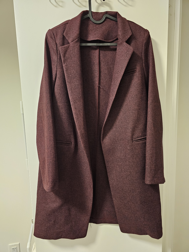 Burgundy Longline coat