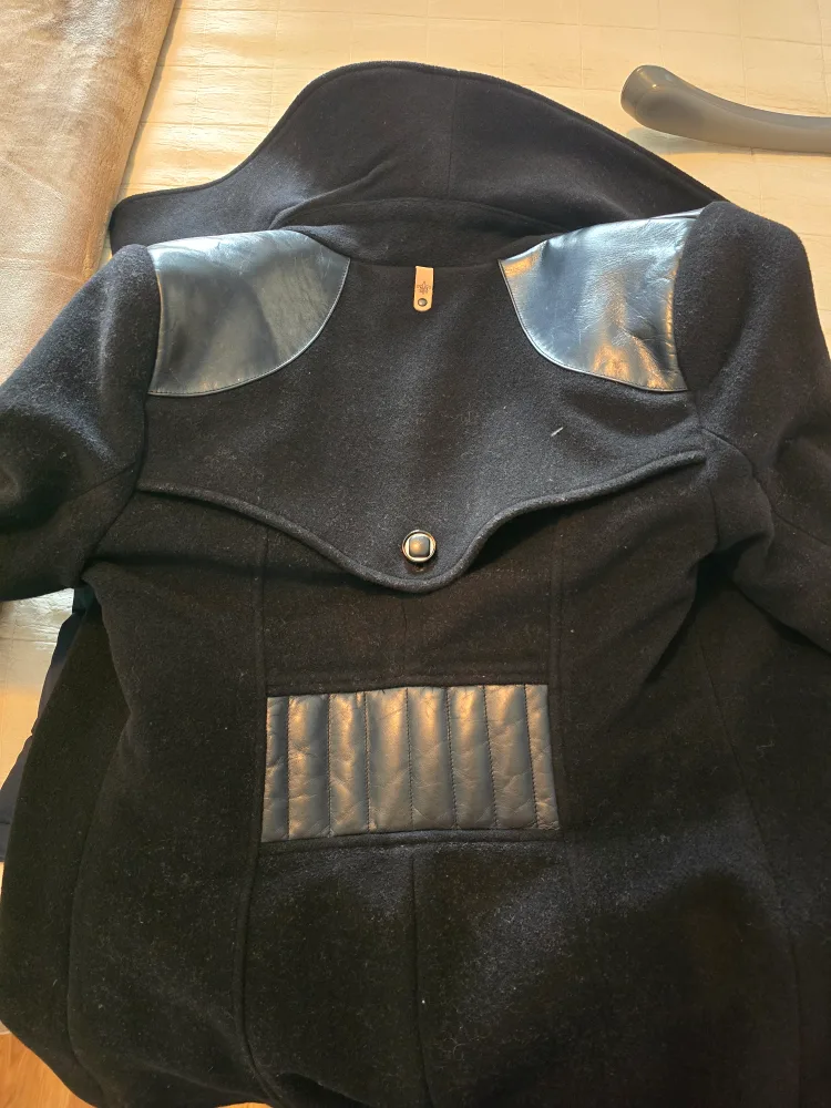 MACKAGE Ladies Black Women's Peacoat with Leather Details image indicator(2)