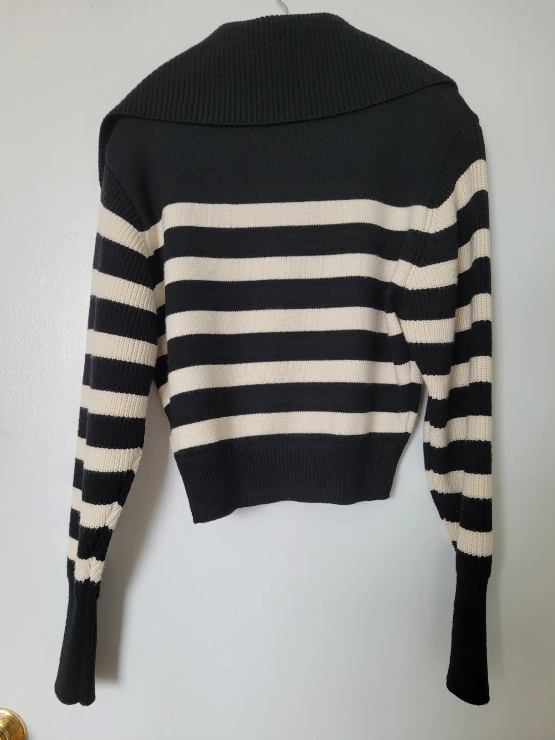 Zara Striped Knit Sweater S size image indicator(4)