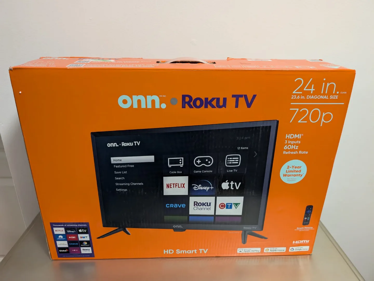 24-inch Onn Roku TV - 720p HD Smart TV thumbnail