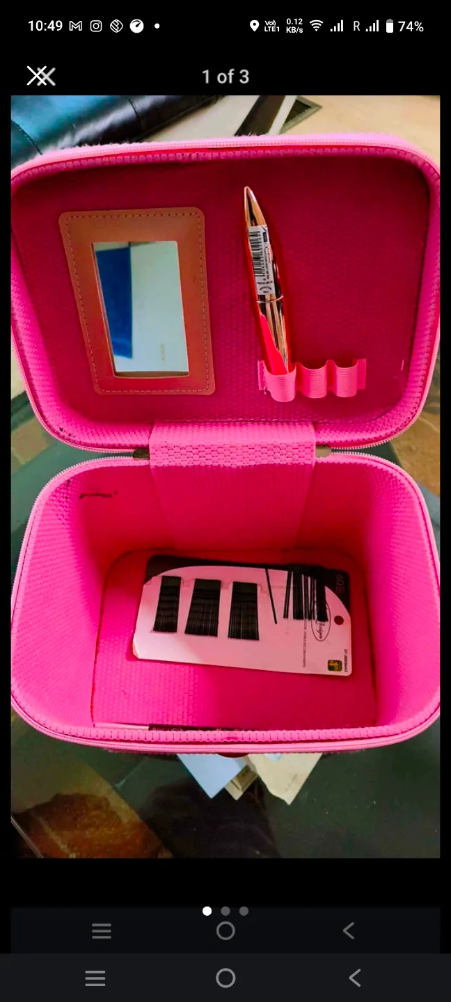 Pink Forever Love Cosmetic Case thumbnail