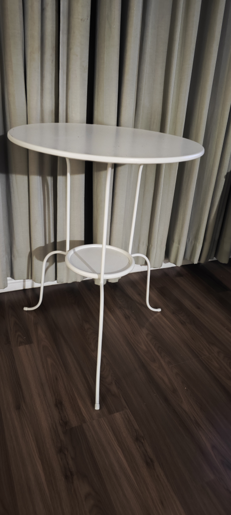 White Metal Bistro Table - photo 2