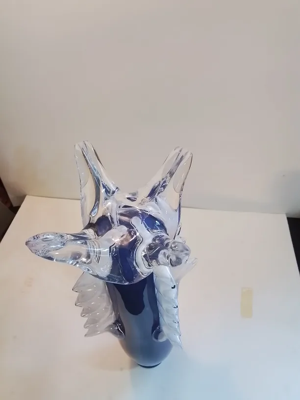 Unique Blue and White Glass Vase💚 image indicator(5)