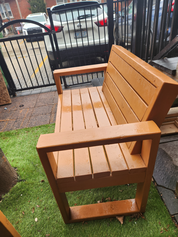 Unique and Rustic Outdoor Wooden Bench - photo 3