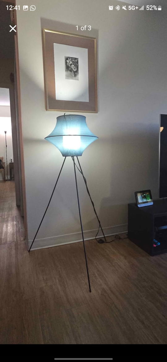 Tripod Floor Lamp Teal Shade