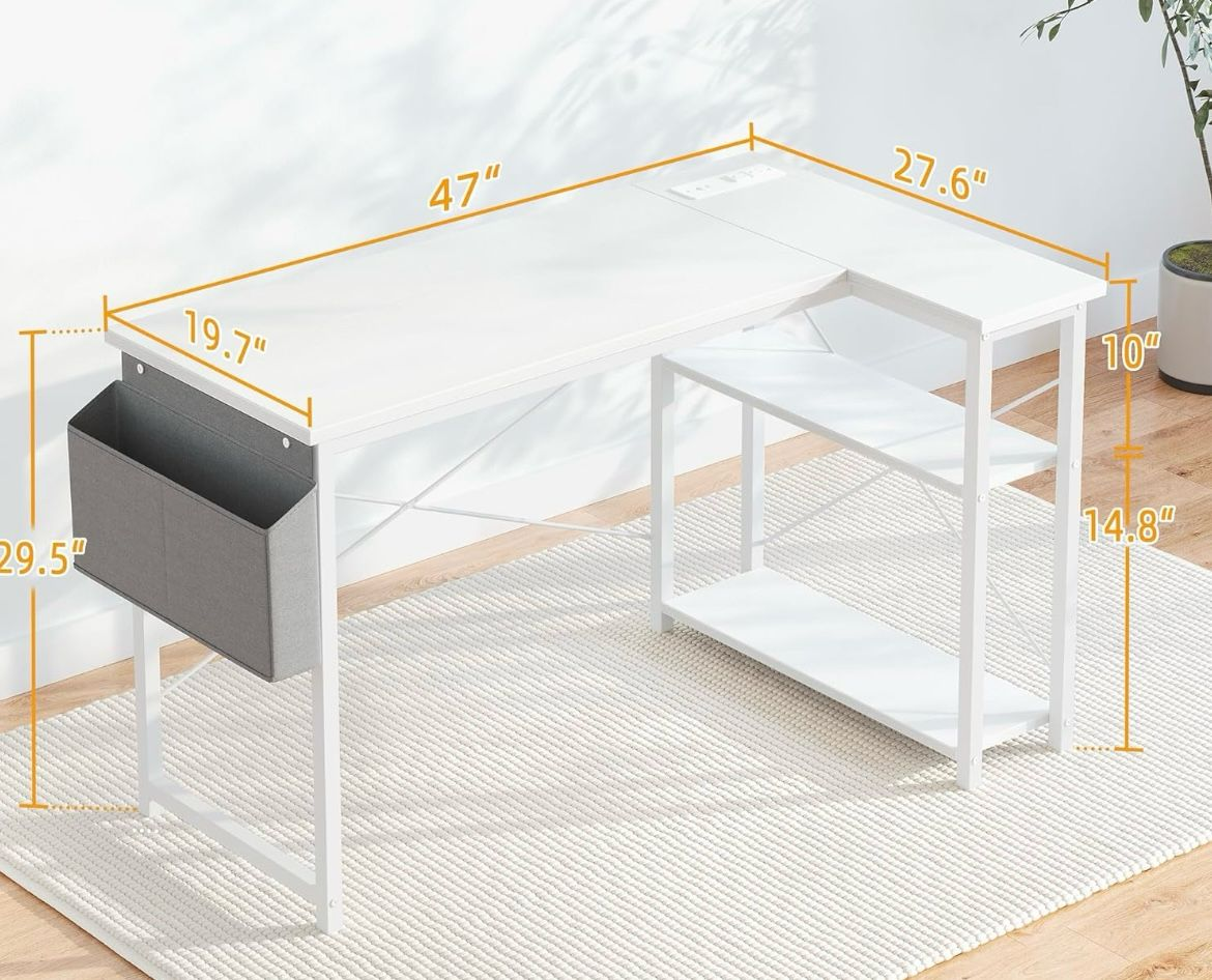 L-Shape Desk with Storage - photo 2