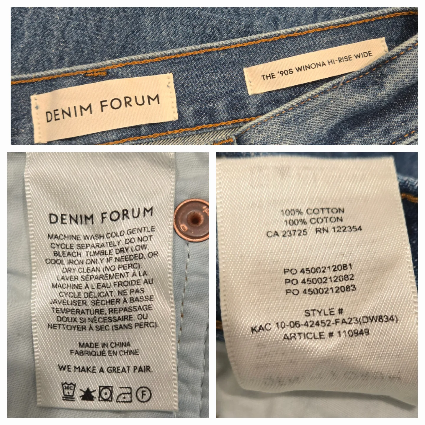 Aritzia Denim Forum The 90's Winona Hi-rise Wide Jean Size 24 image indicator(10)