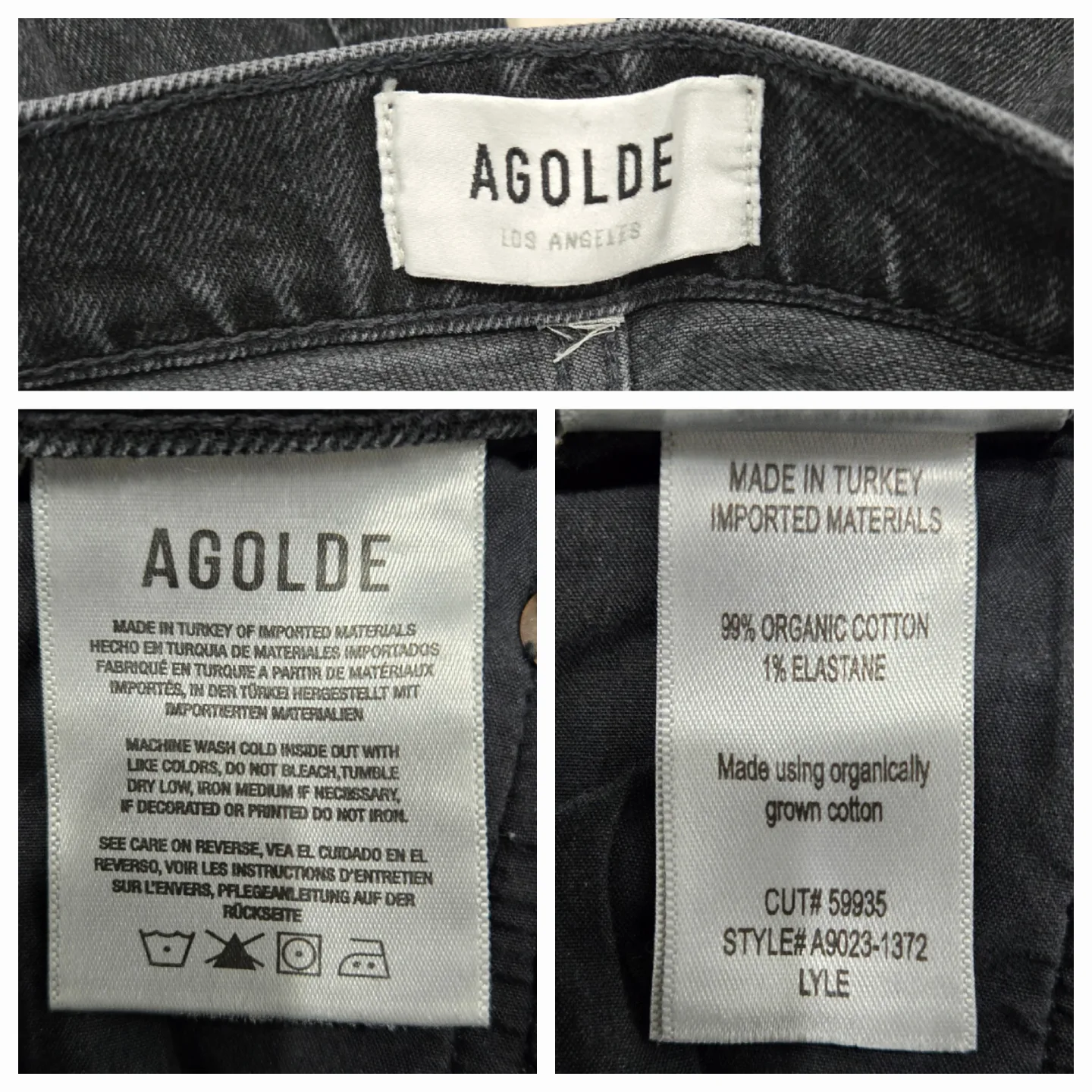 AGOLDE Black Lyle Jeans Size  26-27 image indicator(10)