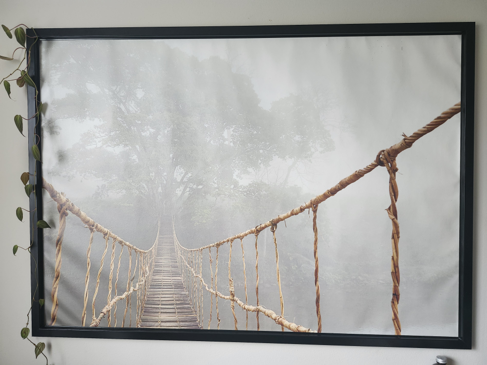 Framed Tropical Rope Bridge Canvas - photo 2