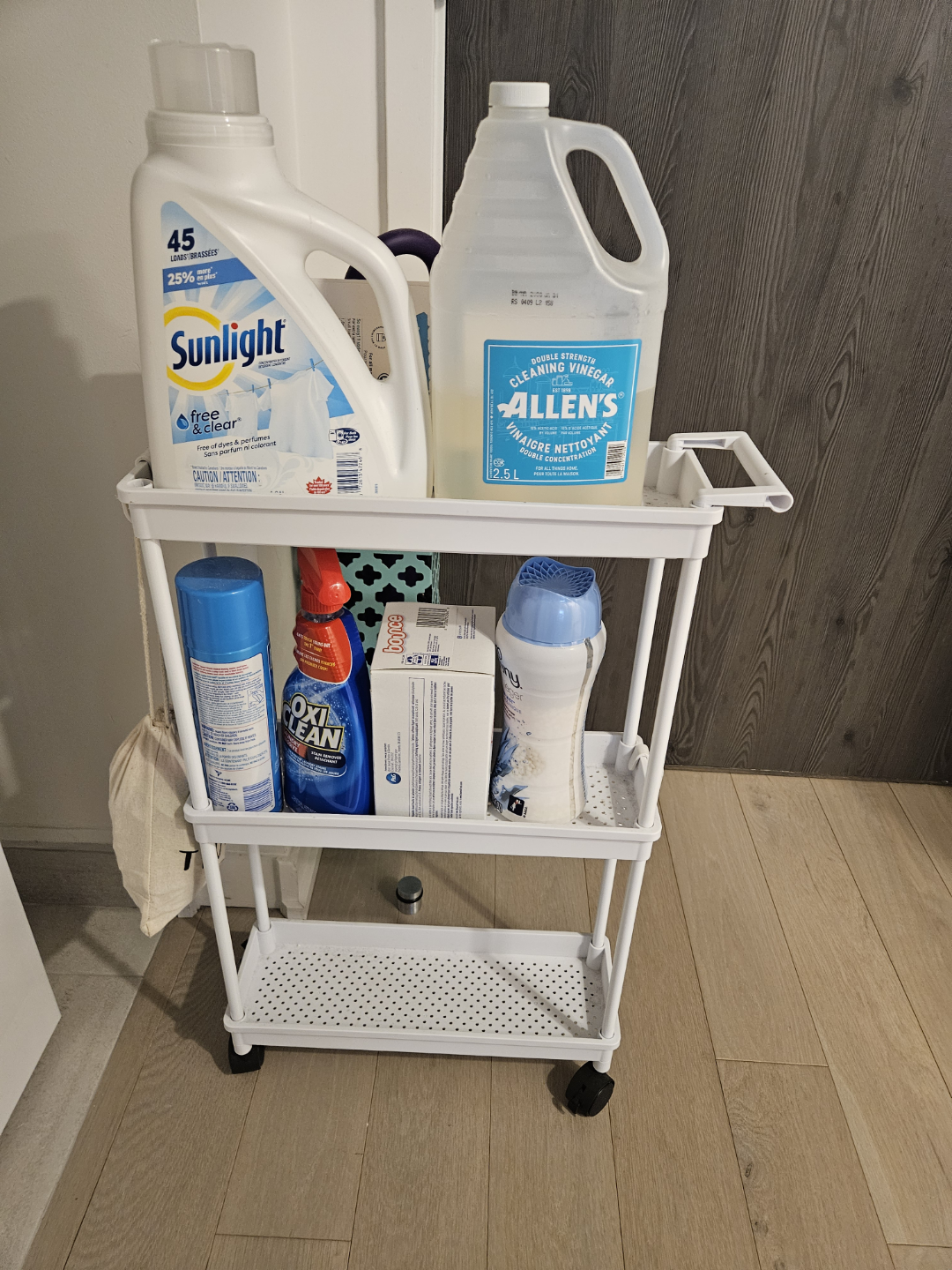 MOVING SALE - White 3-Tier Rolling Cart Organiser - photo 3