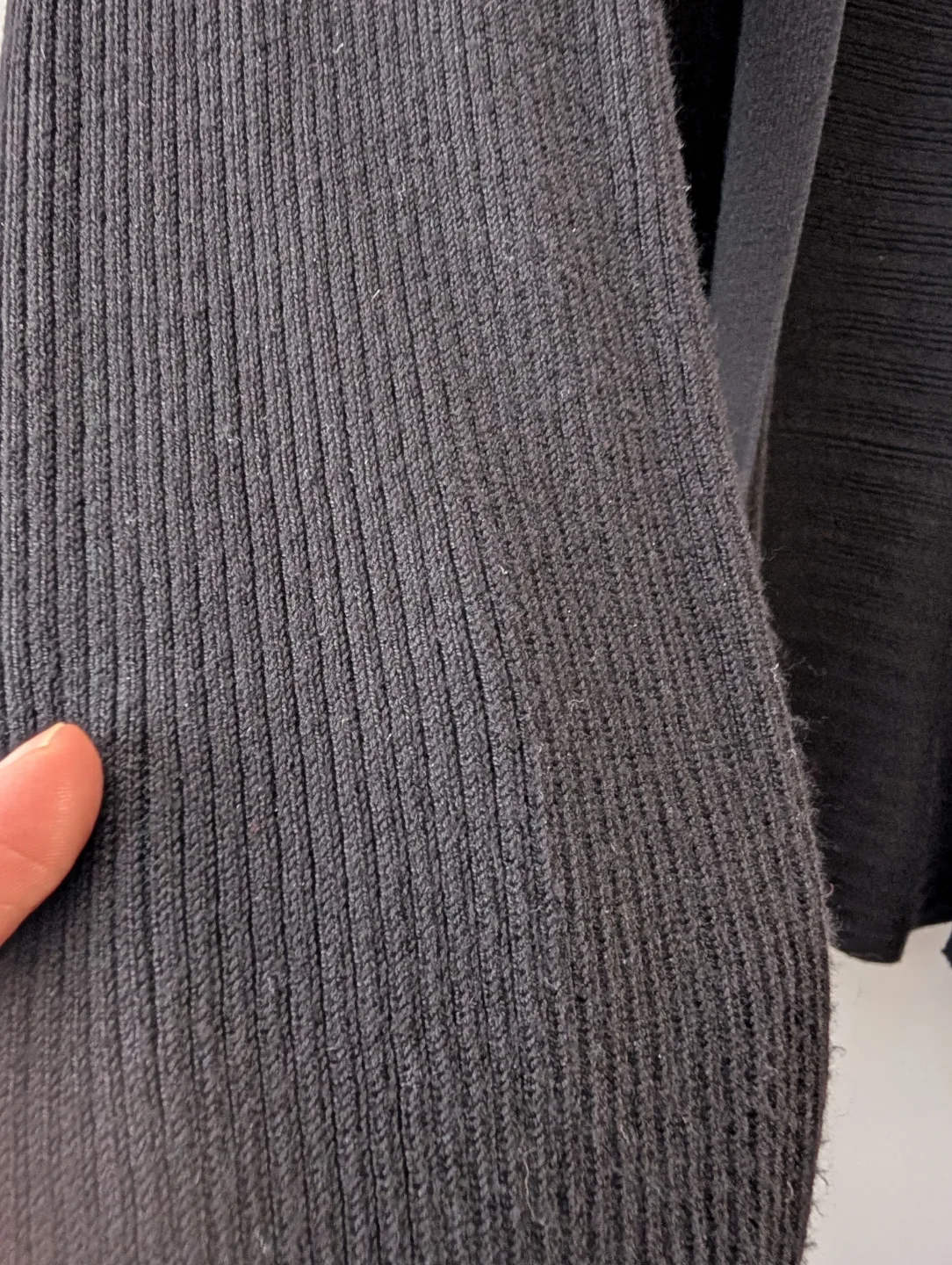 Verve Ami Black Ribbed Cardigan - Size Large image indicator(6)