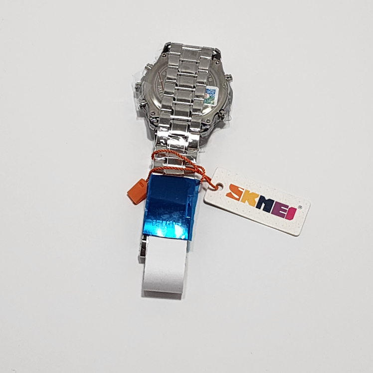 Men's Analog-Digital Dual Display Stainless Steel Watch - photo 3