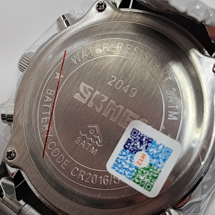 Men's Analog-Digital Dual Display Stainless Steel Watch - photo 5